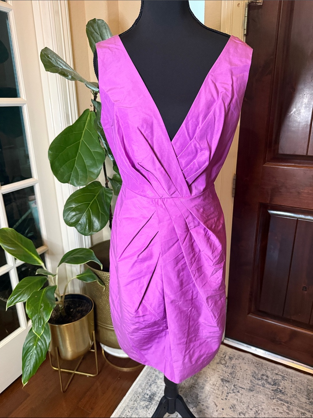 Banana Republic Silk Surplice Faux Wrap Sheath Dress Size 4